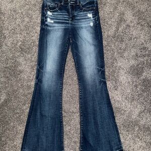 Buckle Dark Blue Women's Boot Cut Jeans